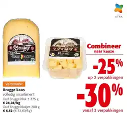 Colruyt Brugge kaas Oud Brugge blok ± 375 g aanbieding