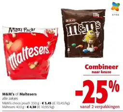 Colruyt M&M’s choco pouch 330 g aanbieding
