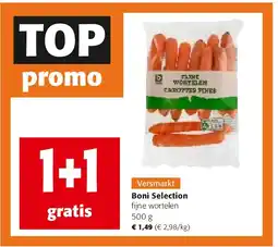 Colruyt Boni Selection fijne wortelen 500 g aanbieding
