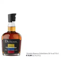 Colruyt Dictador Reserva Colombiana 38 % vol 70 cl aanbieding