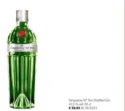 Colruyt Tanqueray N° Ten Distilled Gin 47,3 % vol 70 cl aanbieding