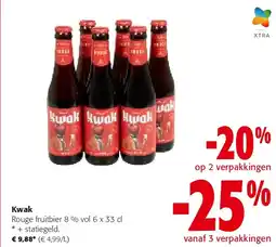 Colruyt Kwak Rouge fruitbier 8 % vol 6 x 33 cl aanbieding