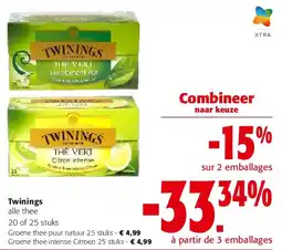 Colruyt Twinings Groene thee puur natuur 25 stuks aanbieding