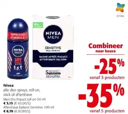Colruyt Nivea Men Dry Impact roll-on 50 ml aanbieding