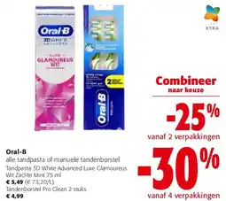 Colruyt Oral-B Tandenborstel Pro Clean 2 stuks aanbieding