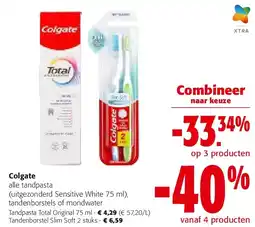 Colruyt Colgate Tandpasta Total Original 75 ml aanbieding
