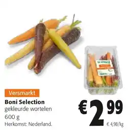 Colruyt Boni Selection gekleurde wortelen 600 g aanbieding