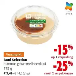 Colruyt Boni Selection hummus gekaramelliseerde ui 175 g aanbieding