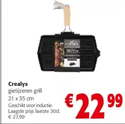 Colruyt Crealys gietijzeren grill 21 x 35 cm aanbieding