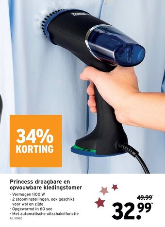 GAMMA Princess draagbare en opvouwbare kledingstomer aanbieding