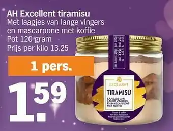 Albert Heijn Ah excellent tiramisu aanbieding