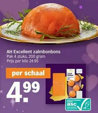 Albert Heijn Ah excellent zalmbonbons aanbieding