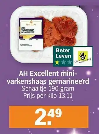 Albert Heijn Ah excellent minivarkenshaas gemarineerd aanbieding