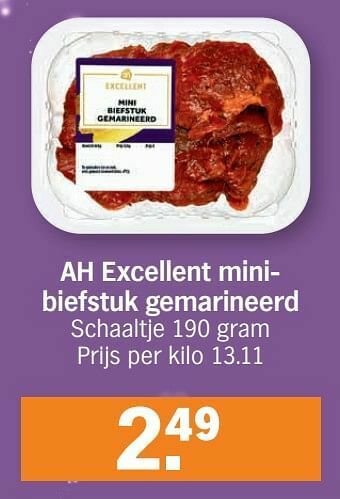 Albert Heijn Ah excellent minibiefstuk gemarineerd aanbieding