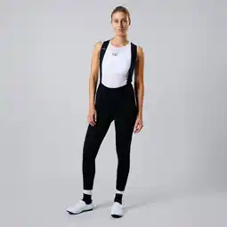 Decathlon Essential Fietsbroek Dames Lang Zeem Bretels Mountainbike wielrenbroek aanbieding