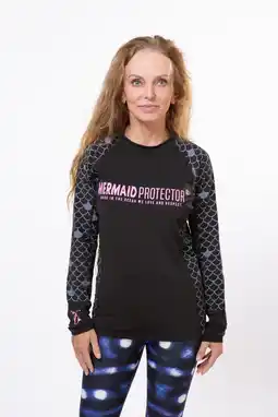 Decathlon Mermaid Protector Rashguard Zwarte Dame aanbieding