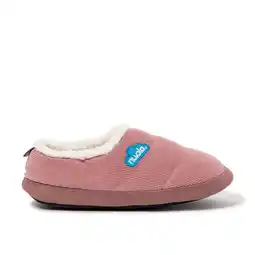 Decathlon Pantoffels Nuvola roze gewatteerd met rubberen zool aanbieding