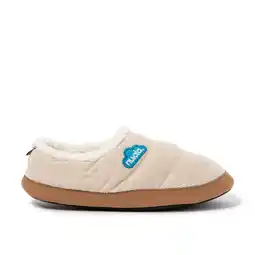 Decathlon Pantoffels Nuvola crème gewatteerd met rubberen zool aanbieding