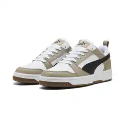 Decathlon Rebound V6 Low sneakers PUMA White Black Ice Coffee Beige aanbieding