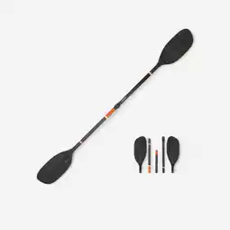 Decathlon Peddel voor kajak/packraft carbon-plastic 5-delig verstelbaar 190-210 cm aanbieding