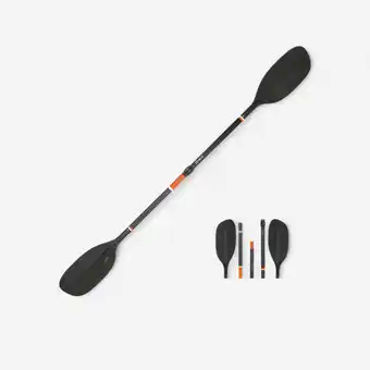 Decathlon Peddel voor kajak/packraft carbon-plastic 5-delig verstelbaar 190-210 cm aanbieding