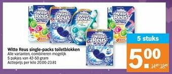 Albert Heijn Witte reus single-packs toiletblokken aanbieding