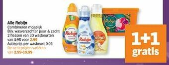 Albert Heijn Wasverzachter puur + zacht aanbieding