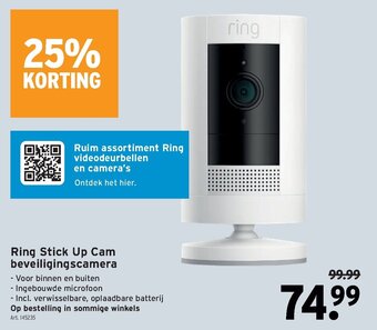 GAMMA Ring Stick Up Cam beveiligingscamera aanbieding