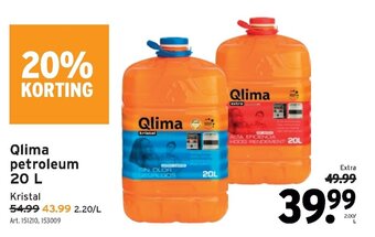 GAMMA Qlima petroleum 20 L Kristal aanbieding