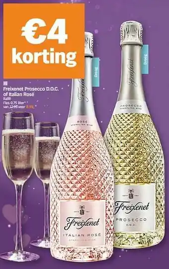 Albert Heijn Freixenet prosecco d.o.c. of italian rosé italië aanbieding