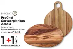 Sligro ProChef Serveerplanken Acacia aanbieding