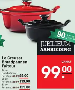 Sligro Le Creuset Braadpannen Faitout aanbieding