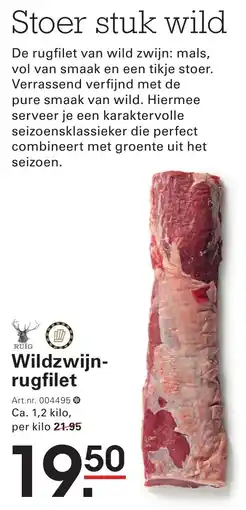Sligro Wild Zwijn Rugfilet aanbieding