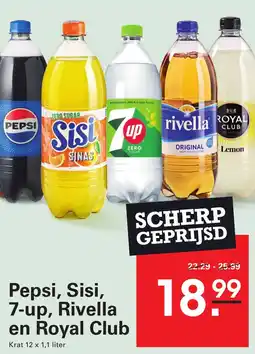Sligro Pepsi, Sisi, 7-up, Rivella en Royal Club aanbieding