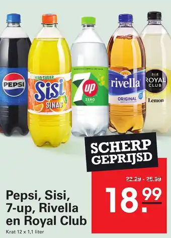 Sligro Pepsi, Sisi, 7-up, Rivella en Royal Club aanbieding
