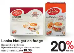 Sligro Lonka Nougat en fudge aanbieding