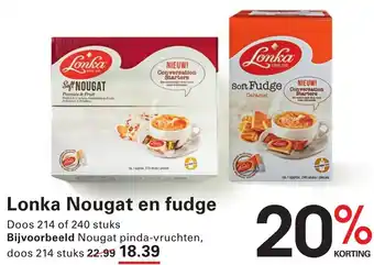 Sligro Lonka Nougat en fudge aanbieding