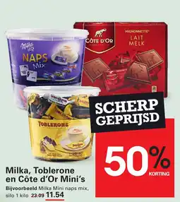 Sligro Milka, Toblerone en Côte d'Or Mini's aanbieding