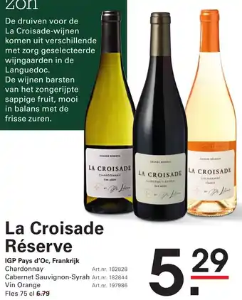 Sligro La Croisade Réserve aanbieding