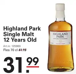 Sligro Highland Park Single Malt 12 Years Old aanbieding