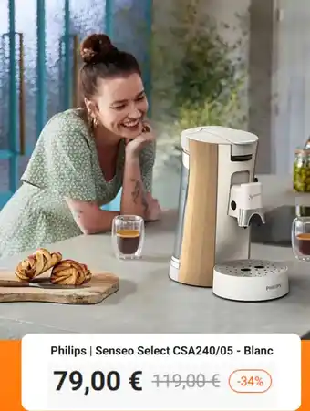 Philips | Senseo Select CSA240/05 - Blanc