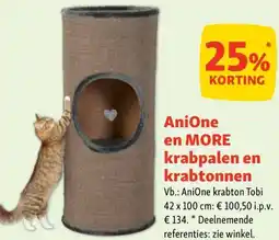 Maxi Zoo AniOne en MORE krabpalen en krabtonnen aanbieding
