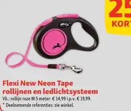 Maxi Zoo Flexi New Neon Tape rollijnen en ledlichtsysteem aanbieding