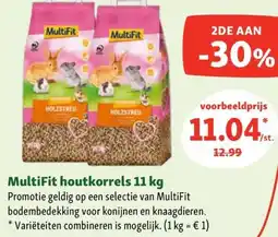 Maxi Zoo MultiFit houtkorrels aanbieding