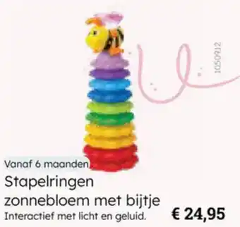 Multi bazar Stapelringen zonnebloem met bijtje aanbieding