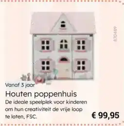 Multi bazar Houten poppenhuis aanbieding