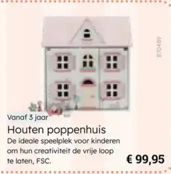 Multi bazar Houten poppenhuis aanbieding