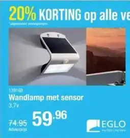 Cevo Eglo Verlichting Wandlamp met sensor aanbieding