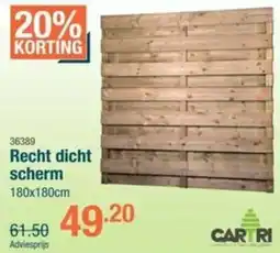 Cevo Cartri Recht dicht scherm aanbieding