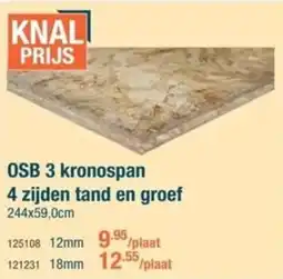 Cevo OSB 3 kronospan 4 zijden tand en groef 12mm aanbieding